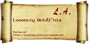 Losonczy Antónia névjegykártya